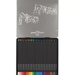 Estuche de Metal 24 Lápices de colores Black Edition Faber-Castell