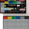 Estuche de Metal Arty 30 Rotuladores Vivos STABILO Creative Tips