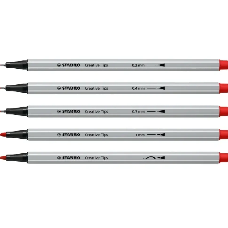 Estuche de Metal Arty 30 Rotuladores Vivos STABILO Creative Tips