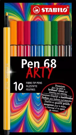 Estuche de Metal Arty 10 Rotuladores STABILO Pen 68