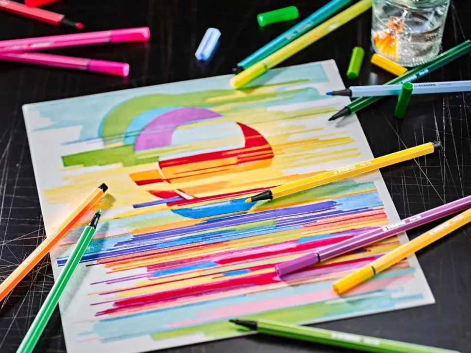 Estuche de Metal Arty 10 Rotuladores STABILO Pen 68