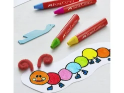 Estuche de plástico 12 Ceras Triangulares Jumbo Faber-Castell