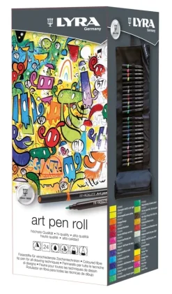 Estuche de Tela Enrollable 24 Rotuladores Art Pen Lyra