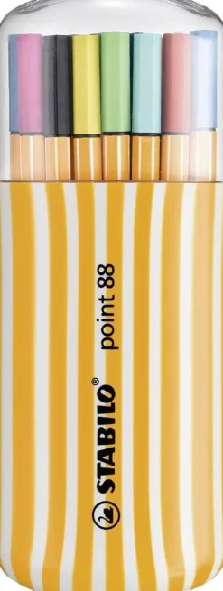 Estuche Zebrui 20 Rotuladores Pastel STABILO Point 88