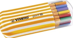 Estuche Zebrui 20 Rotuladores Pastel STABILO Point 88