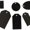 Etiquetas de madera negras Artemio