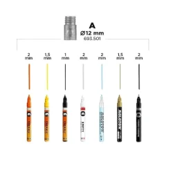 Extensor de refill serie A Molotow 12mm
