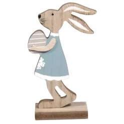 Figura Conejita de Madera Con Huevo de Pascua Rayher