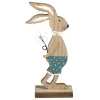 Figura Conejo de Madera Con Flor Rayher