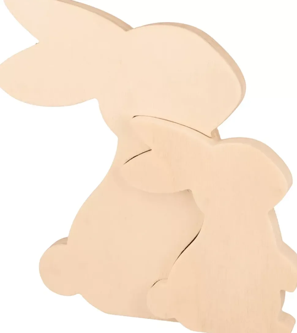 Figura de Madera Conejos Mariposa Artemio