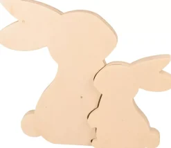 Figura de Madera Conejos 2 Mariposa Artemio