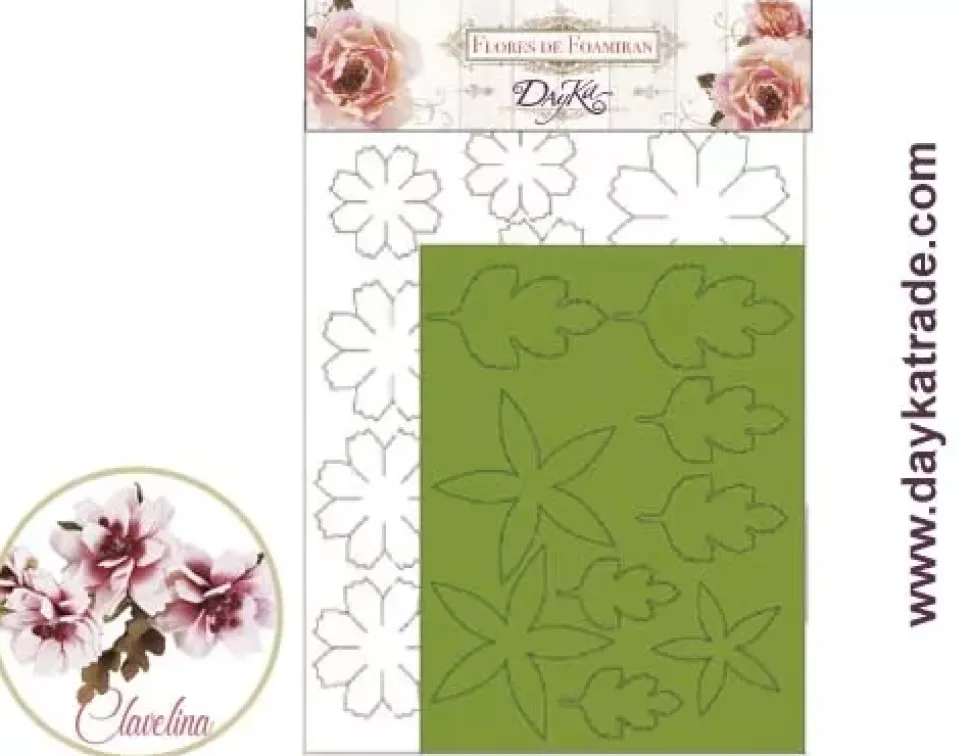 Flor de Foamiran Clavelina Blanca Dayka