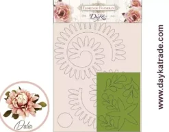 Flor de Foamiran Dalia Rosa Dayka