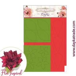 Flor de Foamiran Flor Tropical Roja Dayka