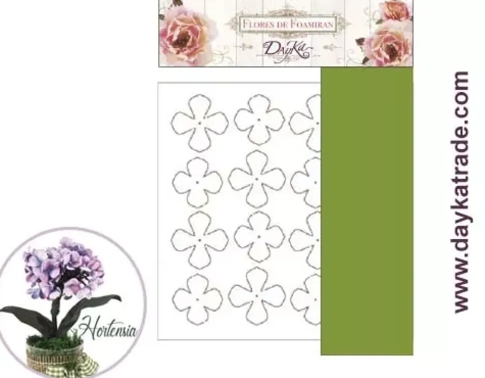 Flor de Foamiran Hortensia Dayka