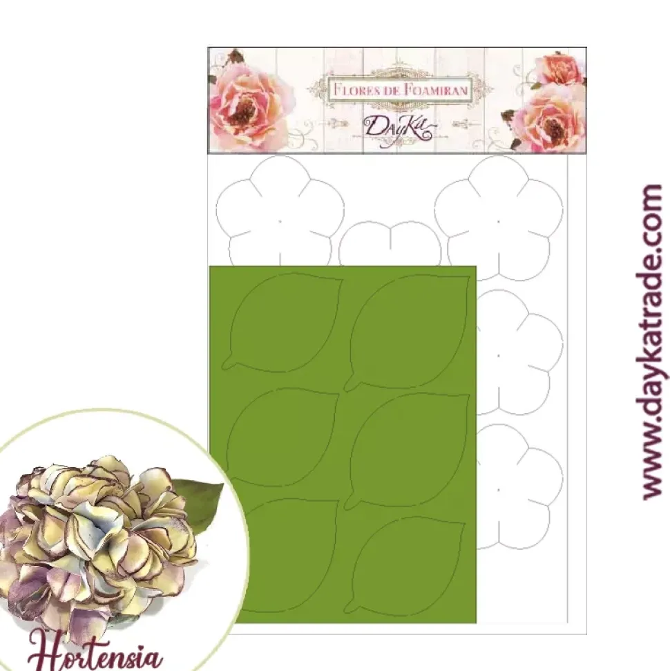 Flor de Foamiran Hortensia Gigante Blanca Dayka
