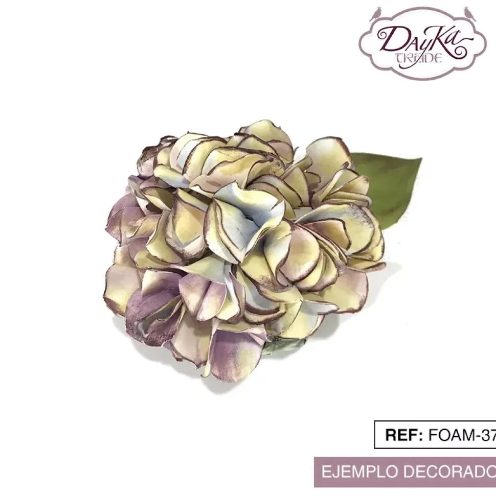 Flor de Foamiran Hortensia Gigante Blanca Dayka