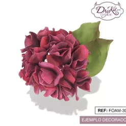 Flor de Foamiran Hortensia Gigante Roja Dayka