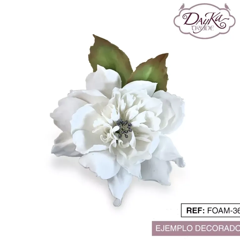 Flor de Foamiran Tropical Blanca Dayka