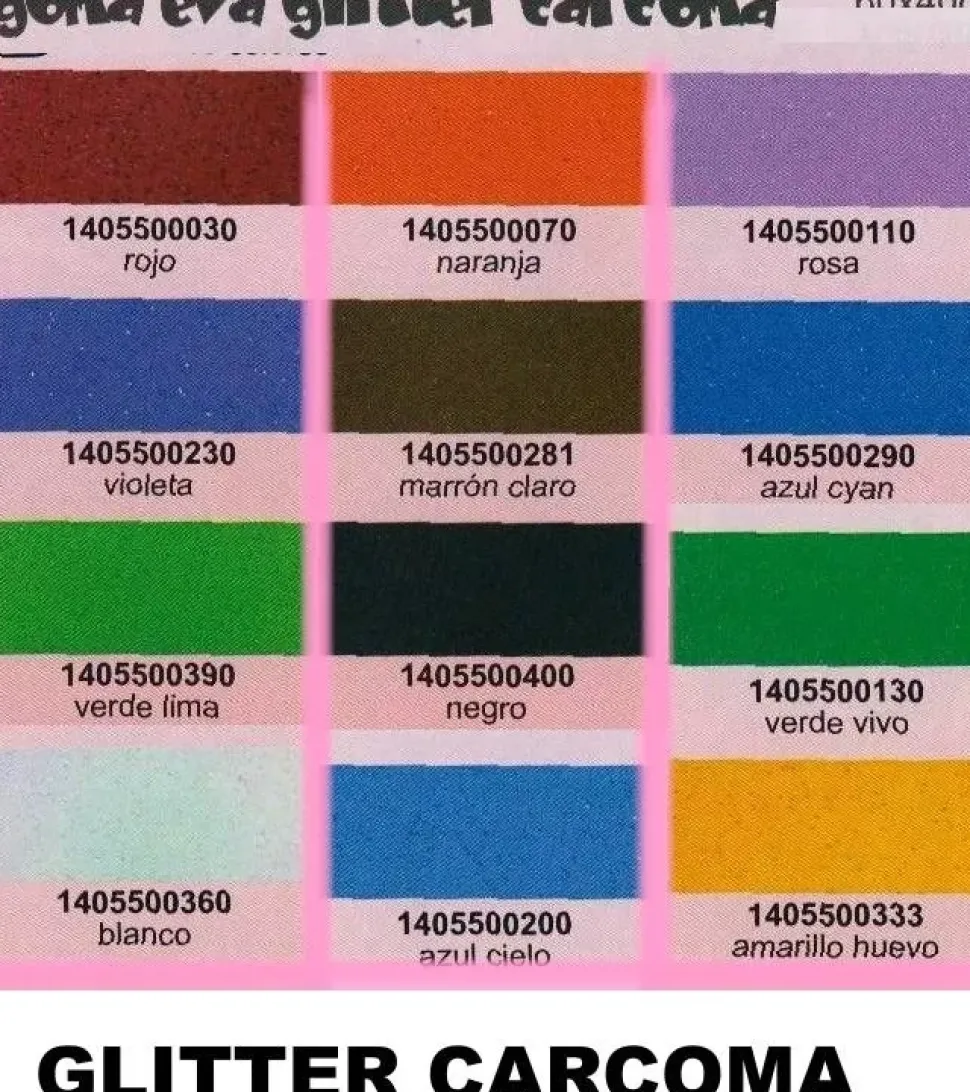 Foamy Goma EVA Carcoma Glitter 60x40cm 2mm