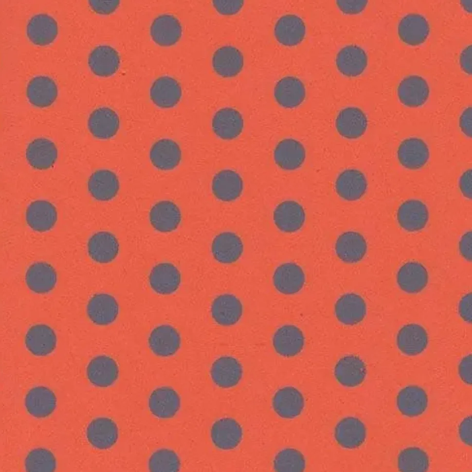 Foamy Goma EVA estampado Lunares grises fondo naranja
