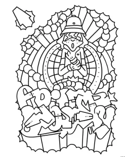 Graffiti Style Coloring Book