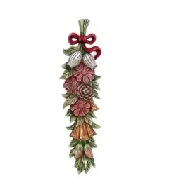 Guirnalda flores grande vertical en resina