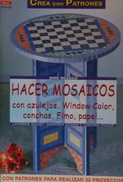 Hacer mosaicos con azulejos window color, conchas, fimo, papel