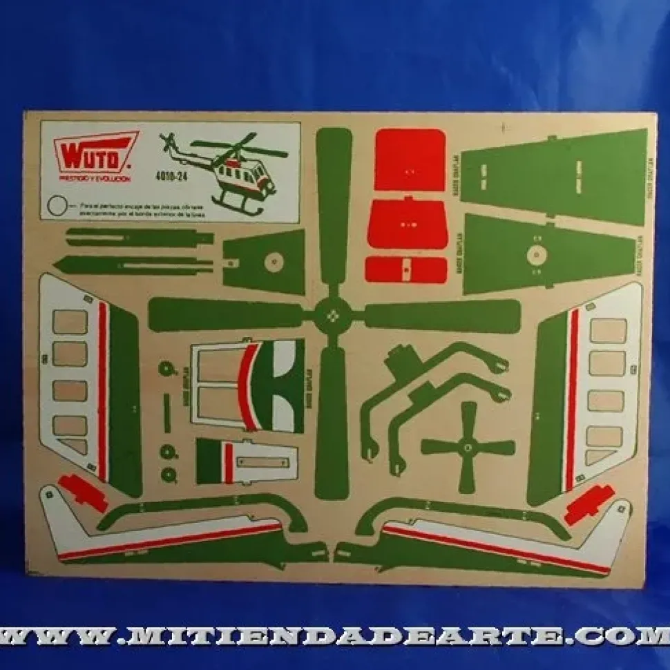 Helicóptero-24 Kits Recortables Serigrafiados de Marquetería 4010-24