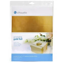 Hojas Adhesivas Imprimibles Dorado Silhouette