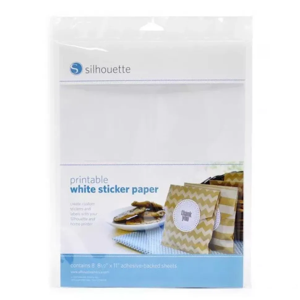 Hojas Adhesivas Imprimibles Blanco Silhouette