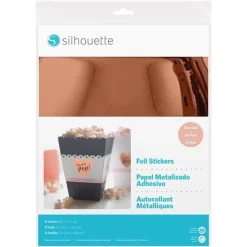 Hojas Adhesivas Imprimibles Oro Rosa Silhouette