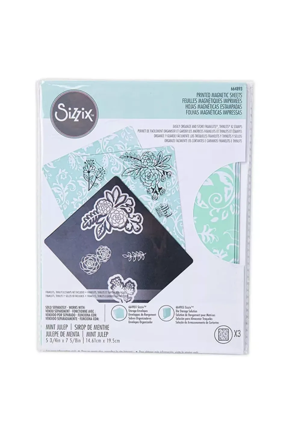 Hojas Magnéticas Estampadas Mint Julep Sizzix