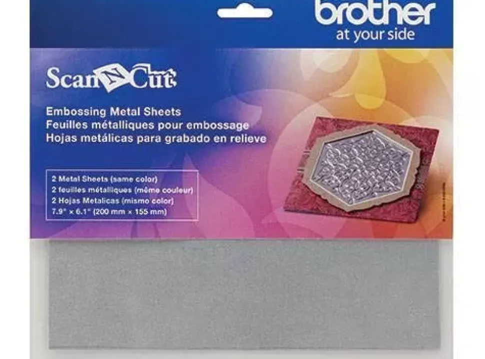 Hojas metálicas plata para embossing Brother