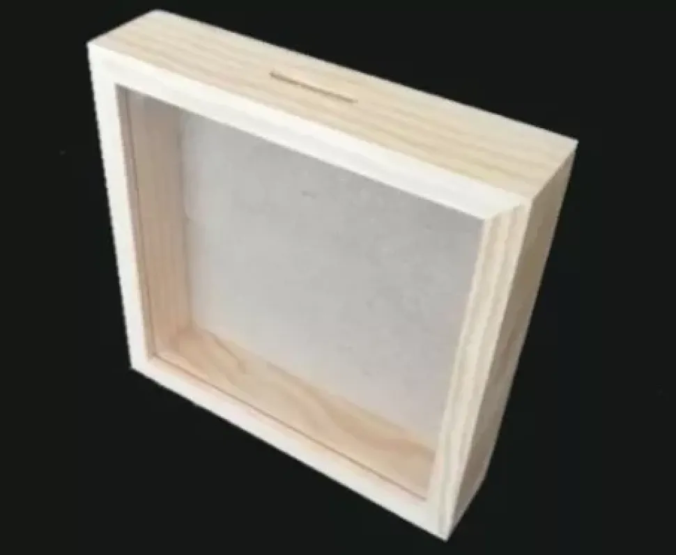 Hucha con Cristal Artiwood 15x15cm