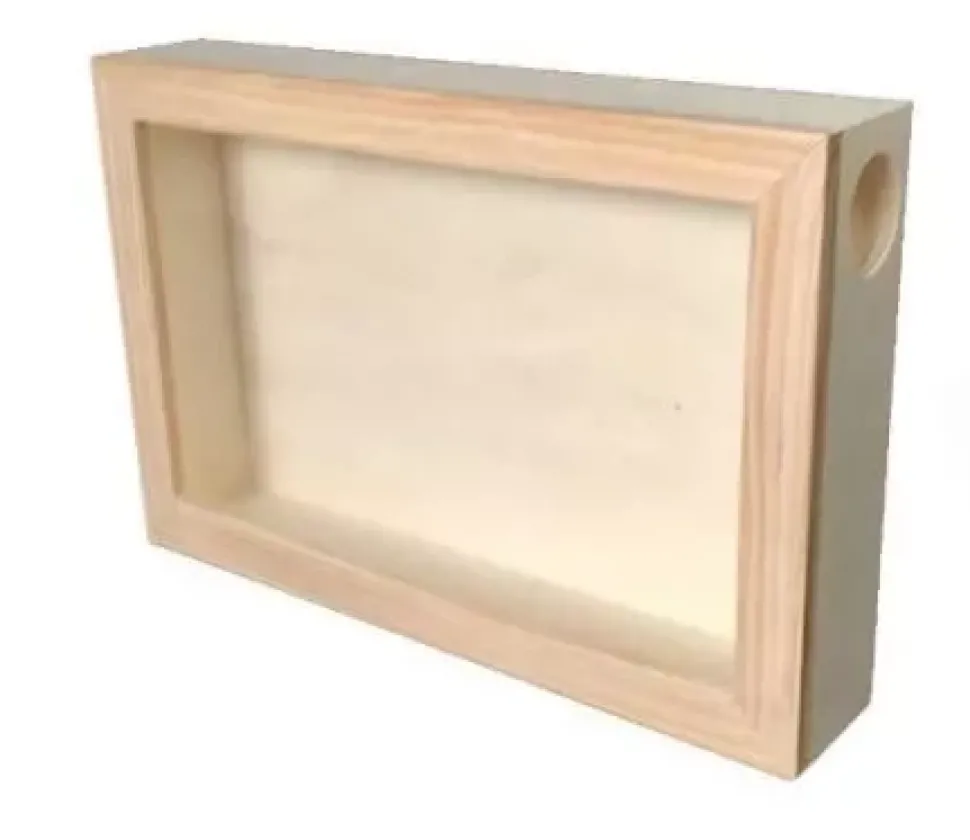 Hucha con Cristal de Madera Artiwood 30x20cm