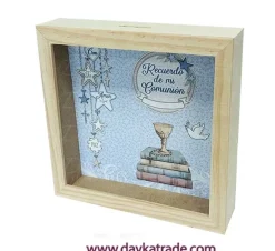 Hucha Cuadrada Recuerdo Comunión Estrellas Dayka
