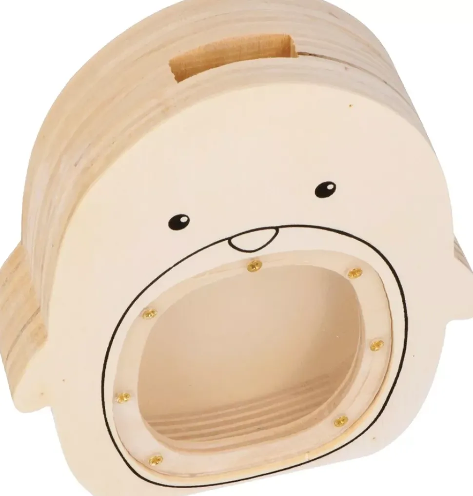 Hucha Pingüino De Madera Artemio