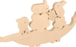 Juego de Apilar y Balancear Cocodrilo de Madera Safari Artemio