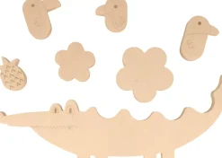 Juego de Apilar y Balancear Cocodrilo de Madera Safari Artemio