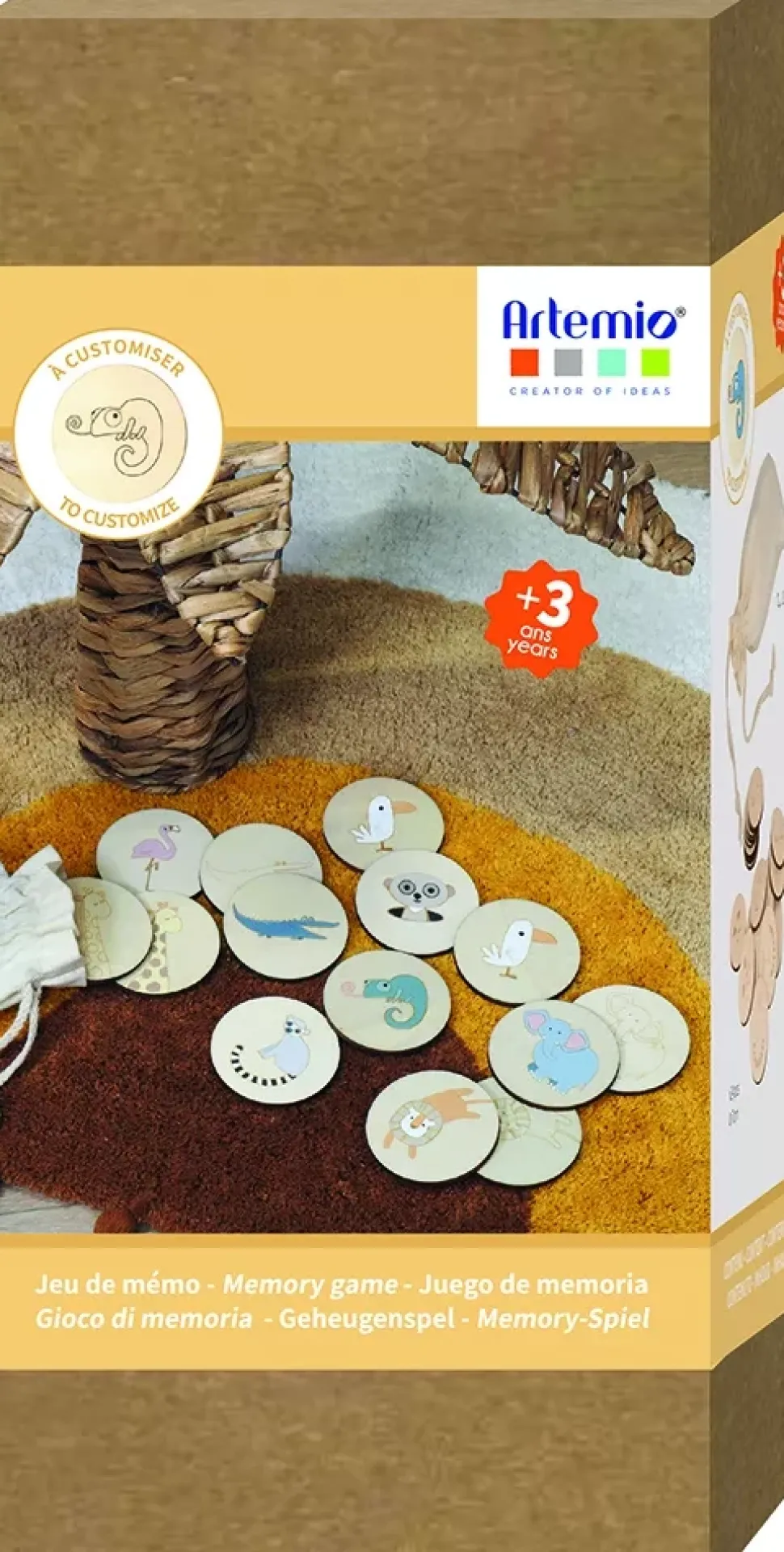 Juego de Memoria de Madera Safari Artemio