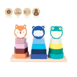 Juguete educativo de madera Animal Towers Milan