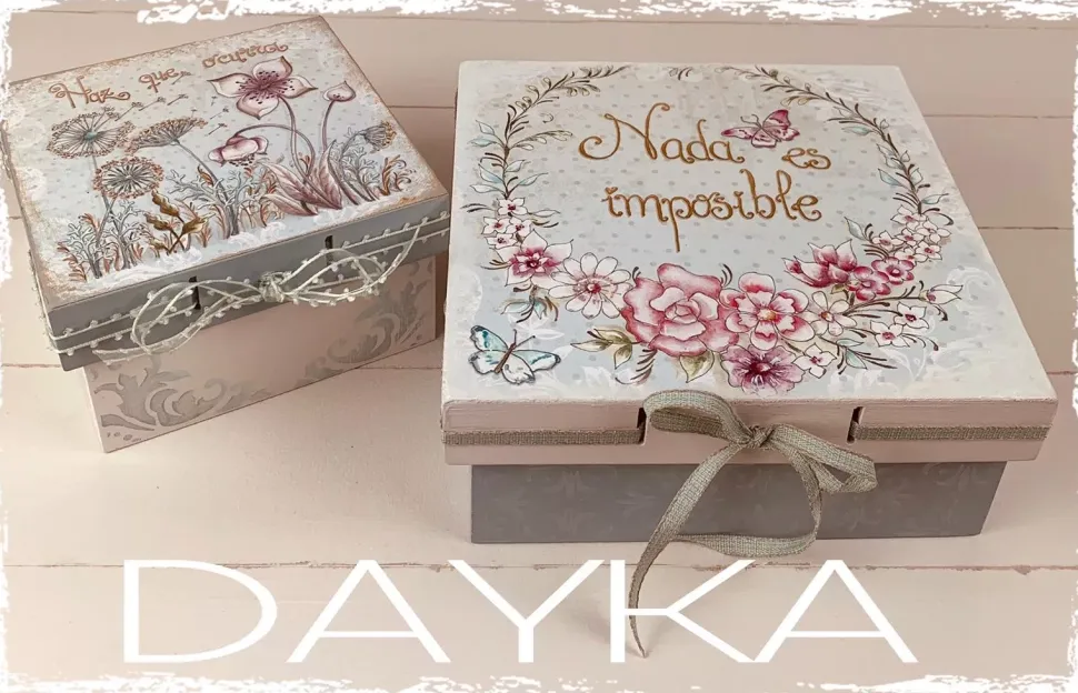 Kit 2 Cajas Prediseñadas "Nada es Imposible" Dayka