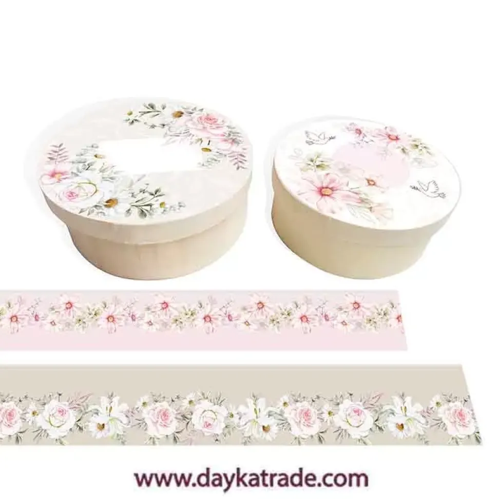 Kit 2 Cajas Prediseñadas Redondas Dayka