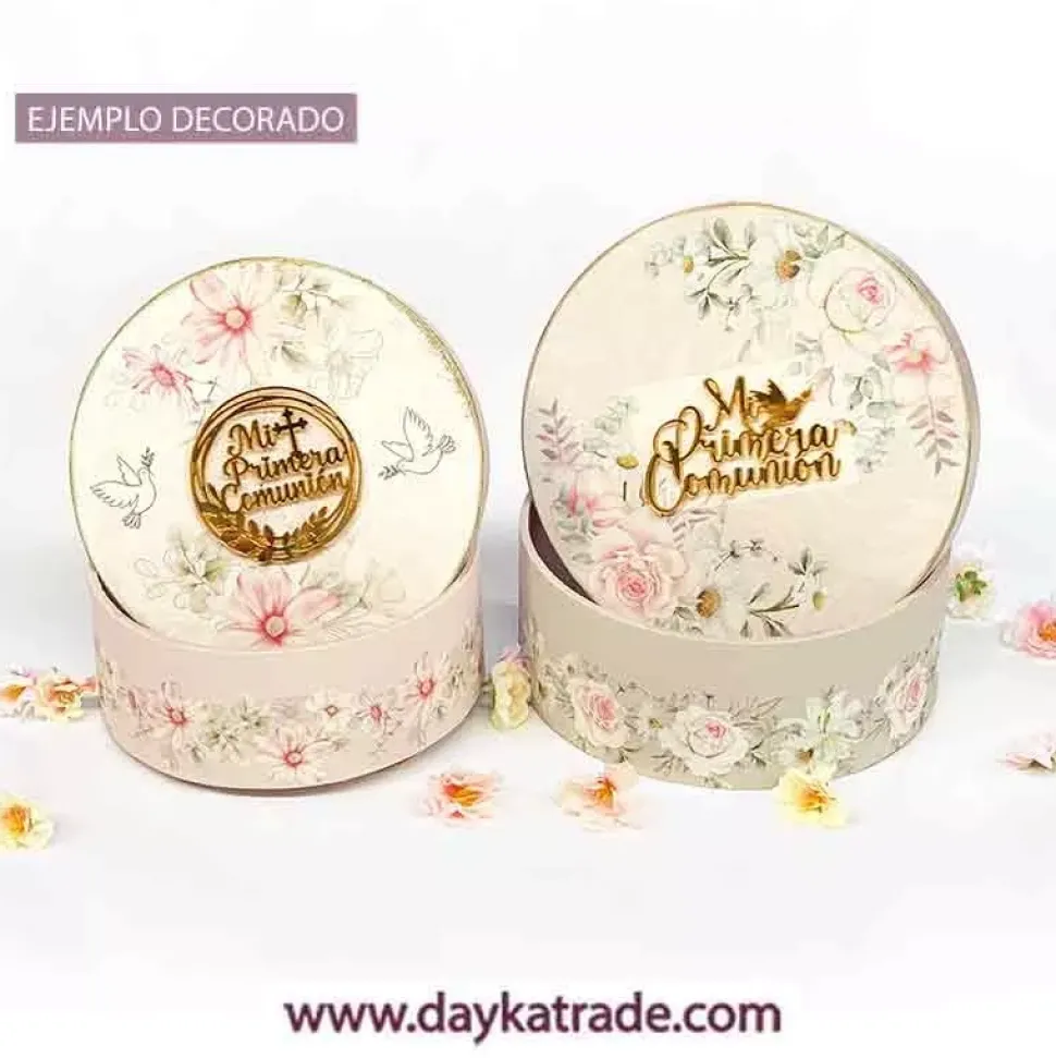 Kit 2 Cajas Prediseñadas Redondas Dayka