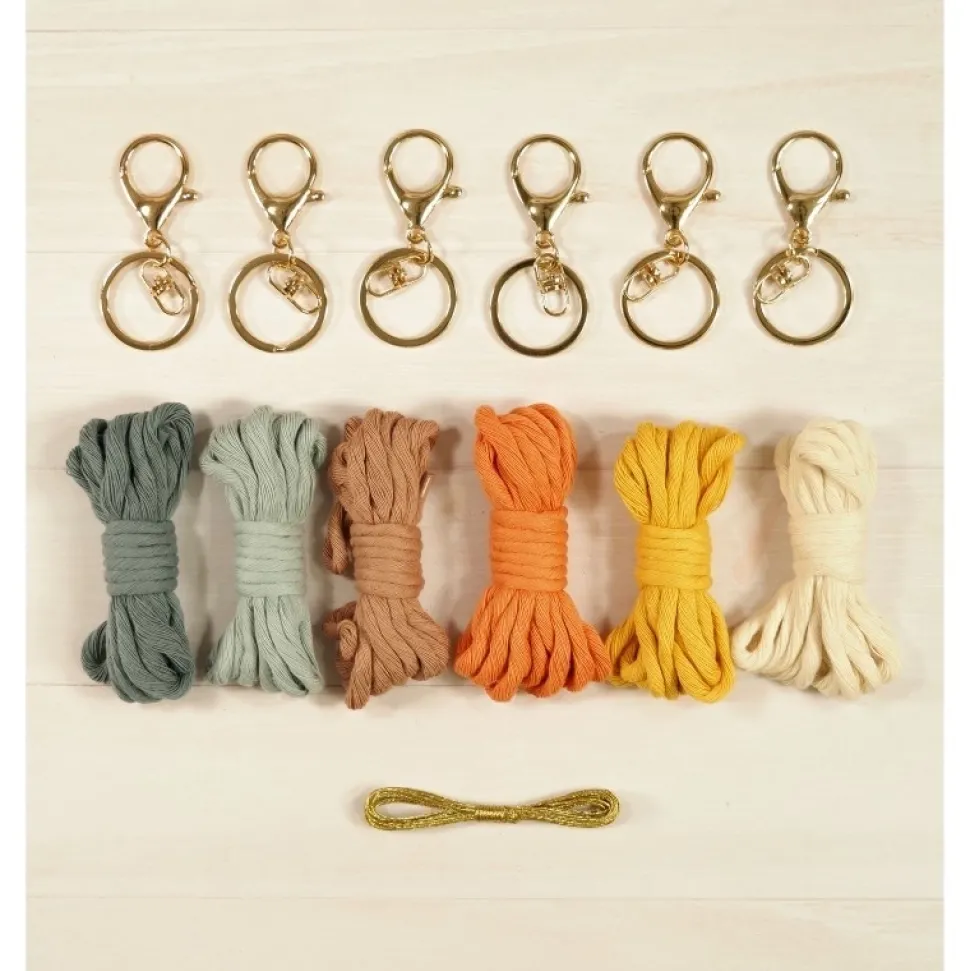 Kit 6 llaveros de macramé Artemio