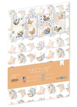 Kit 4 Papeles de Arroz Bananas Fruits Market PapersForYou 54x33cm