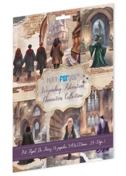 Kit 6 papeles de arroz Characters Wizarding Adventure III PapersForYou 54x33cm