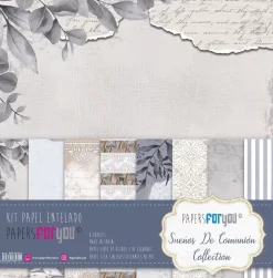 Kit 8 Papeles de Tela Niños Sueños de Comunión PapersForYou 30x30cm