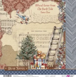 Kit 8 papeles de tela Santa's Workshop PapersForYou 30x30cm